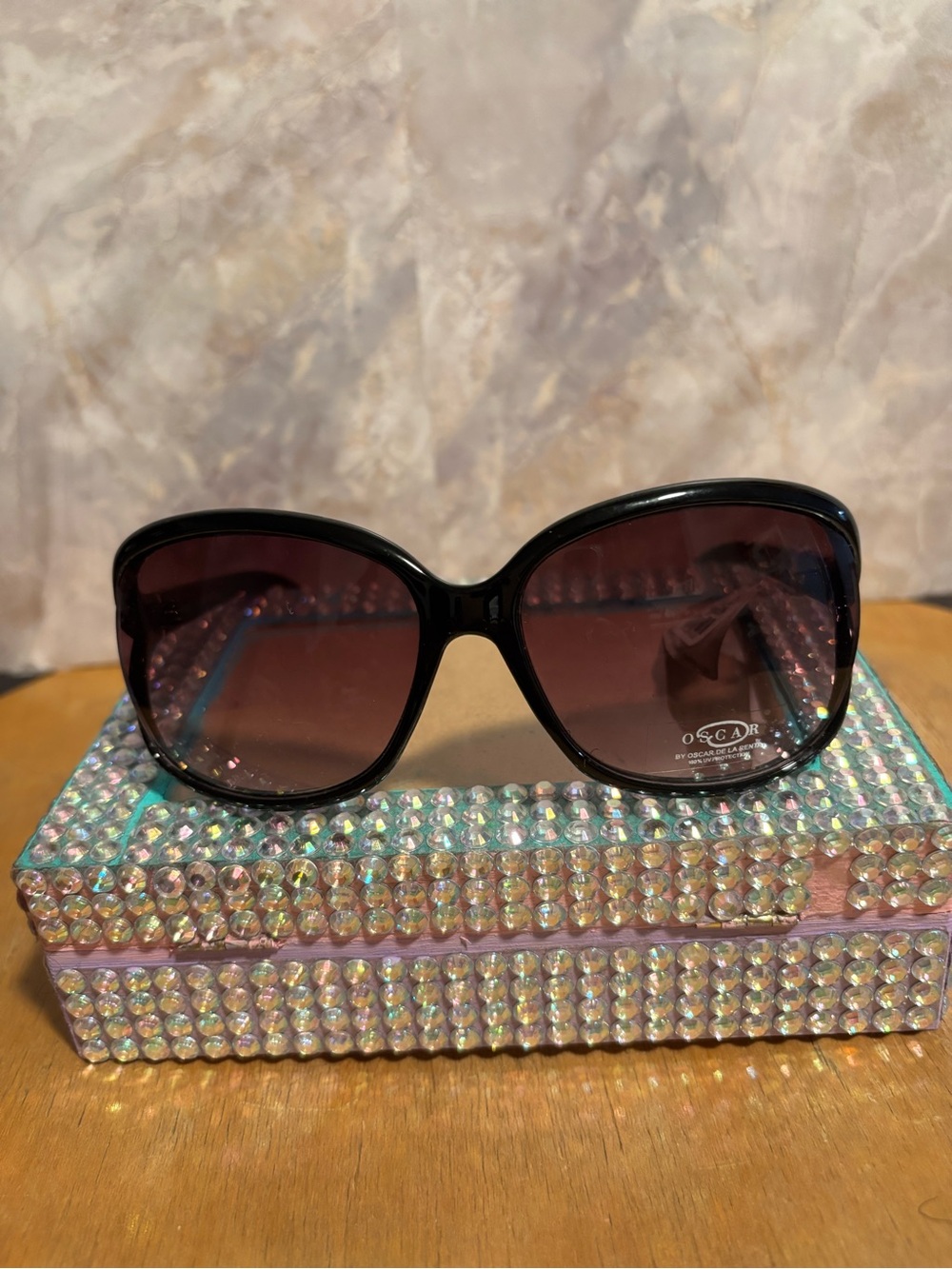 NWT Oscar by de la Renta Black Women's Oversized Sunglasses